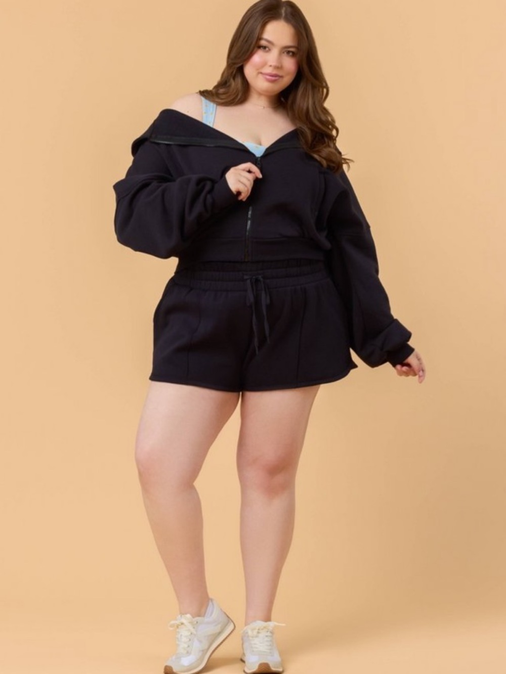 Blogilates Marshmallow Full Zip Hooded Sweatshirt - Picture 2 of 5